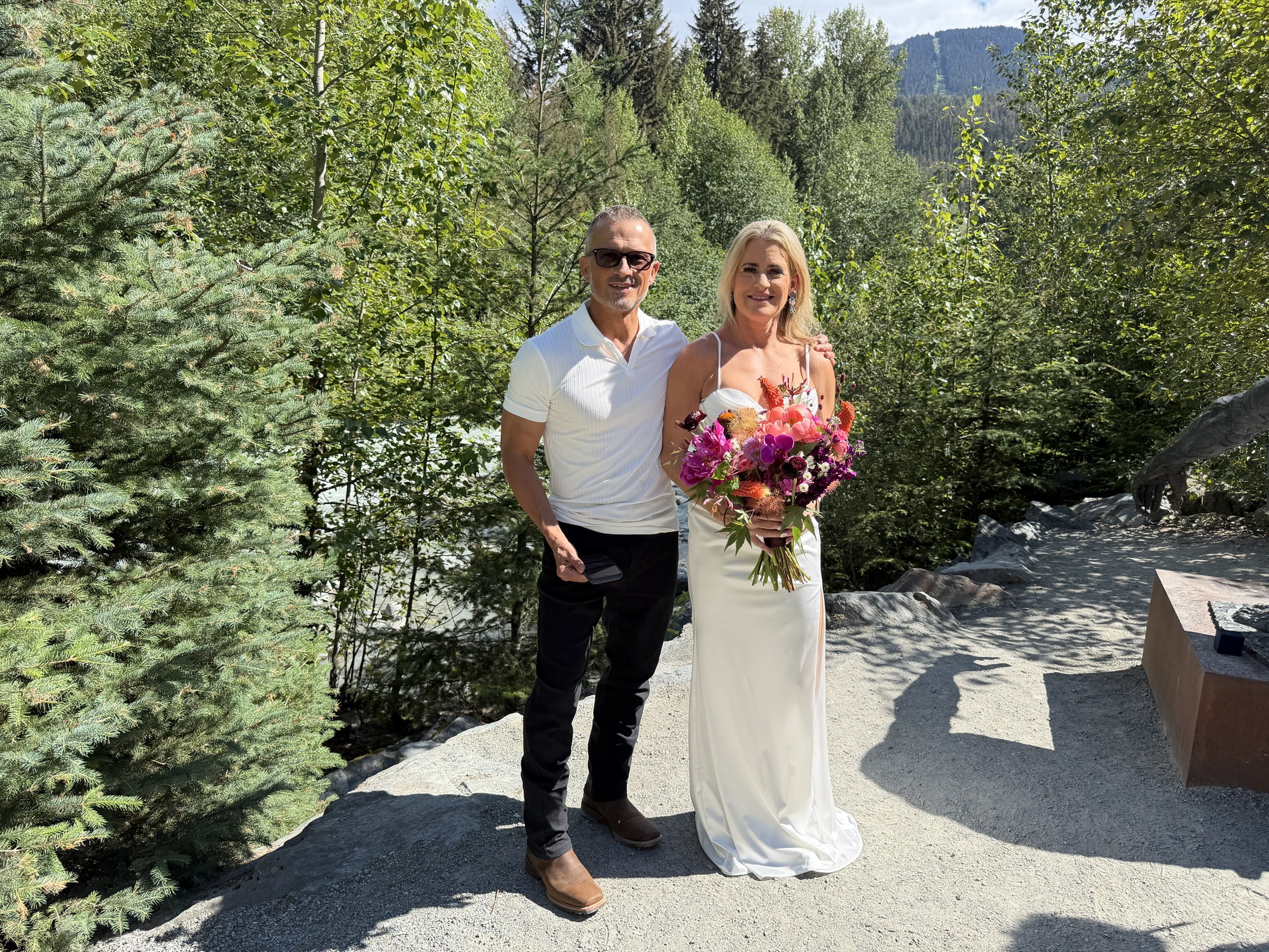 Deb and Daryl together at a mountain overlook