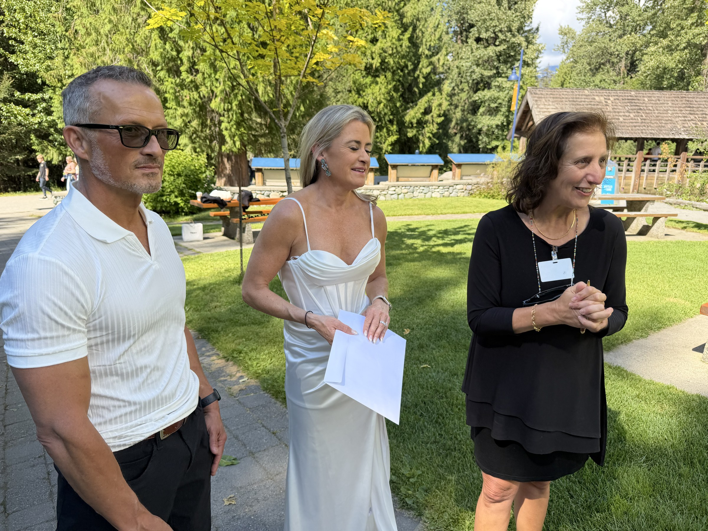 A candid moment during the ceremony